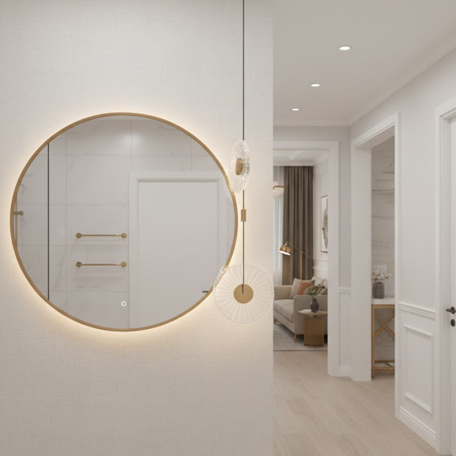 Lampa wisząca SUNBLAST - LED 20 cm, złota