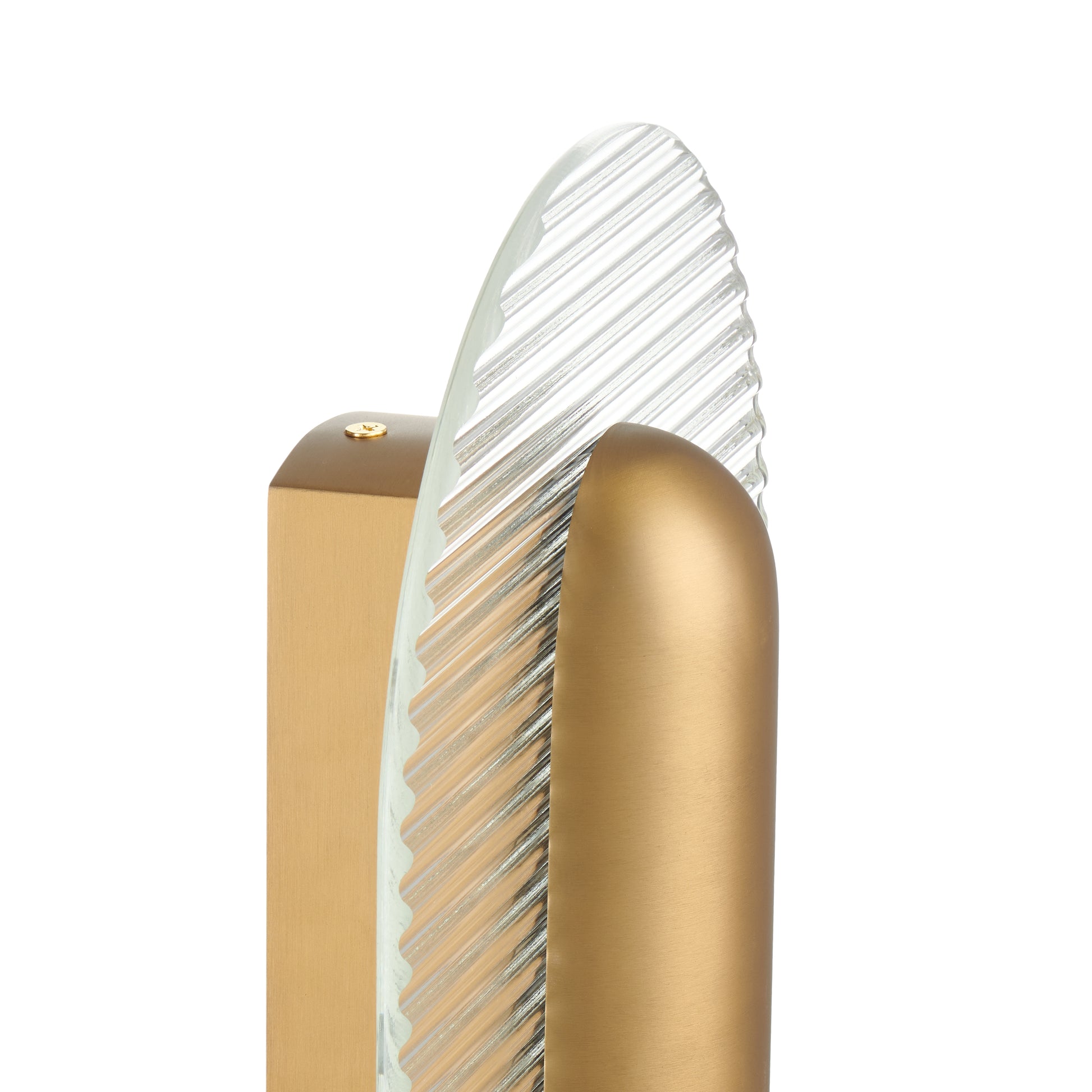 Lampa ścienna HEKS 30 cm – LED, szkło transparentne ryflowane